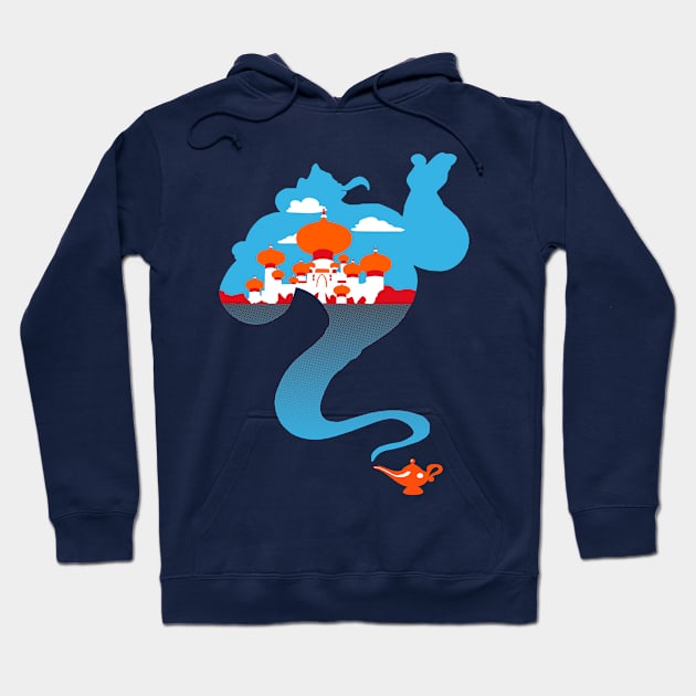 Genie Landscape Hoodie by TeruTeeSign